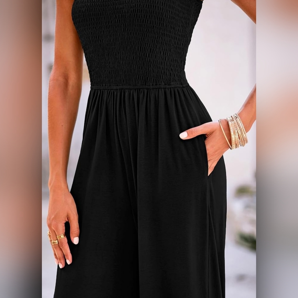 (M)🆕️🌺Exist Strapless Smocked Midi Dress🌺Ptp 11.5-14" L 27"